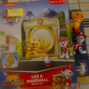 Paw Patrol Cat Pack Leo, Marshall & Chickaletta Rescue Figure Set New in box r